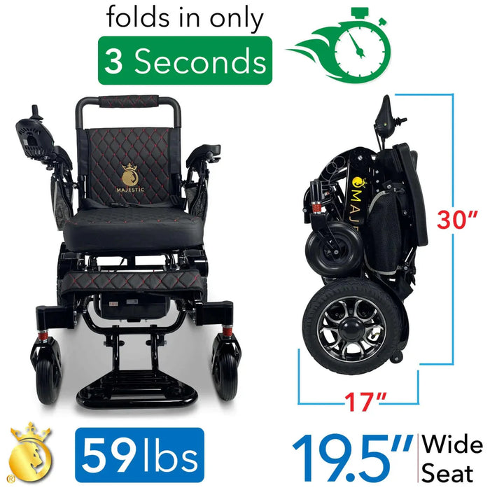 ComfyGo - Majestic IQ-7000 Remote Controlled Electric Wheelchair With Auto Fold