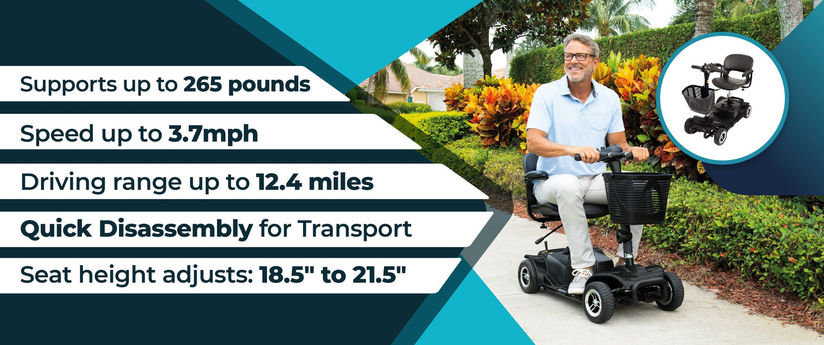 Vive Health - 4 Wheel Mobility Scooter