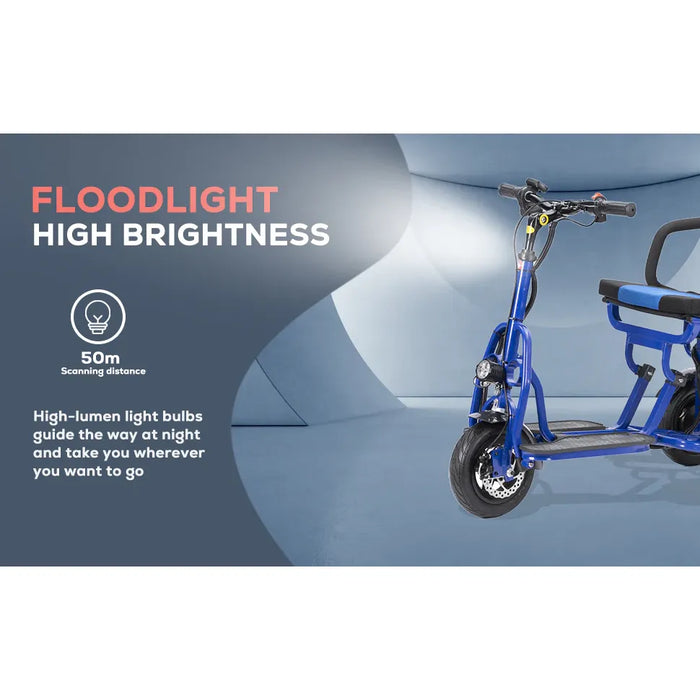 Culver Mobility - COUGAR Folding Electric Mobility Scooter 3 Wheel Lightweight Portable Power Travel Scooters