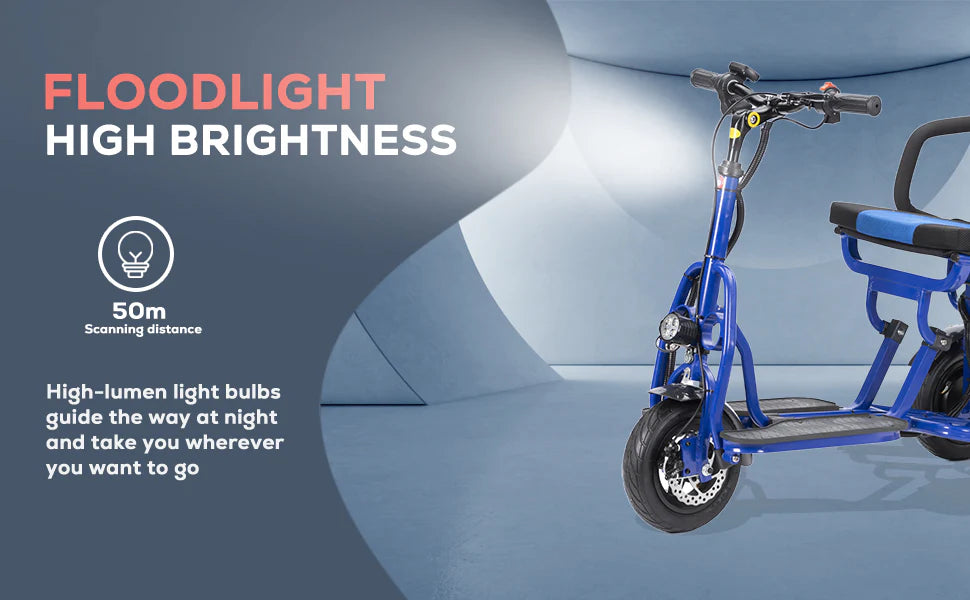 Culver Mobility - COUGAR Folding Electric Mobility Scooter 3 Wheel Lightweight Portable Power Travel Scooters