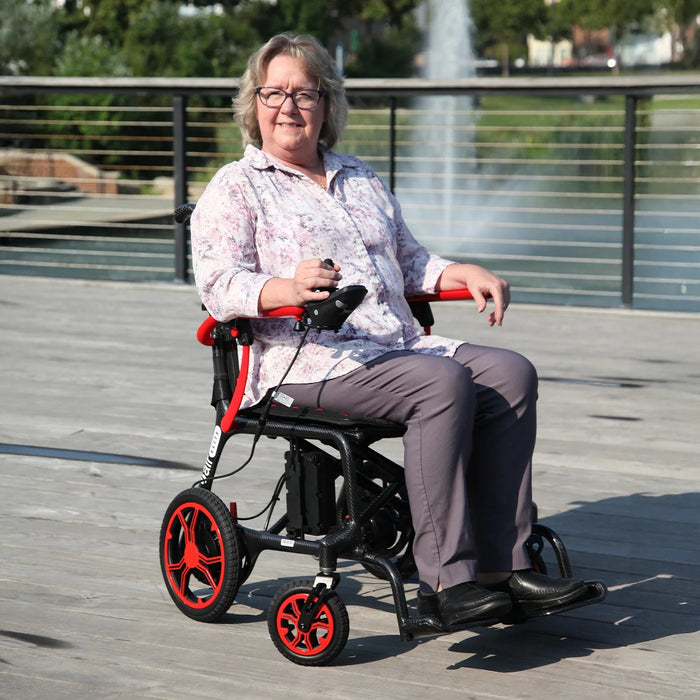 Journey Health & Lifestyle - Air Elite Lightweight, CARBON FIBER, Folding Power Chair