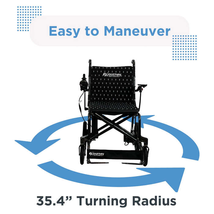 Journey Health & Lifestyle - Air Elite Lightweight, CARBON FIBER, Folding Power Chair