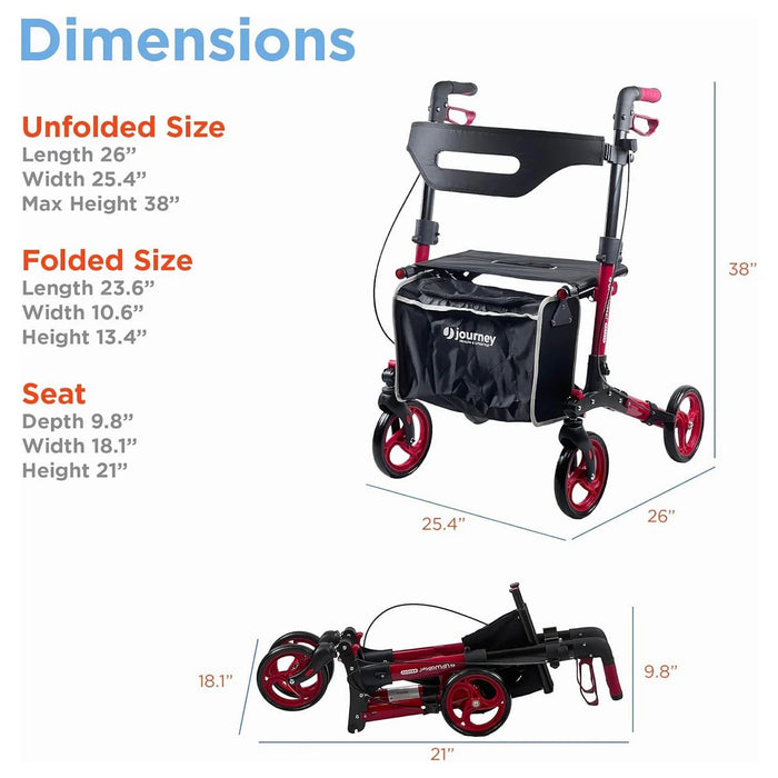 Journey Health & Lifestyle - UpWalker Breeze Rollator Walker