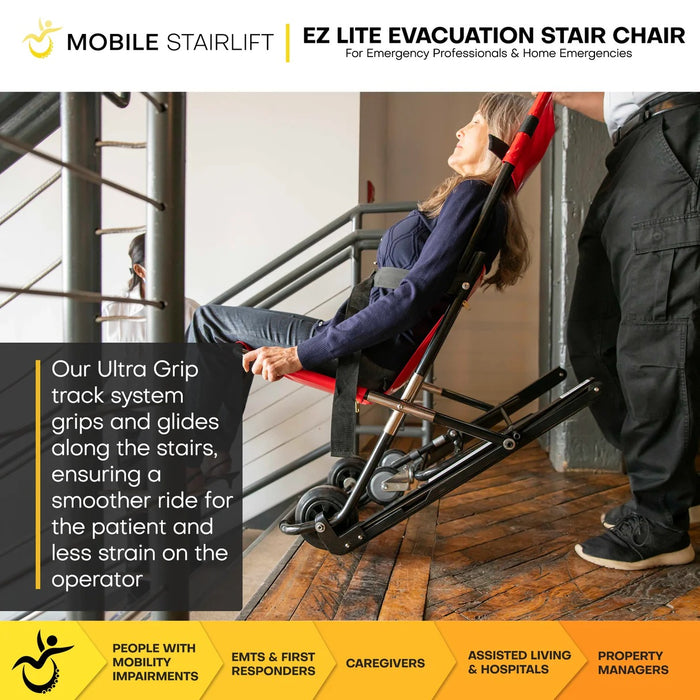 Mobile StairLift - EZ Lite Evacuation Chair, Lightweight Emergency Stair Chair