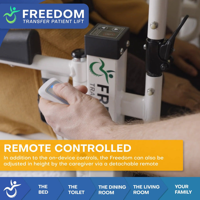 Mobile PatientLift - Freedom Transfer Patient Lift – Lightweight, Adjustable Height, Portable, and Sling Free Electric Patient Lift