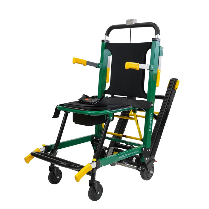 Mobile StairLift - Genesis Eco Mobile Stairlift FDA Approved Portable Stair Chair with 250 lb Capacity and Anti-Slip Rubber Tracks