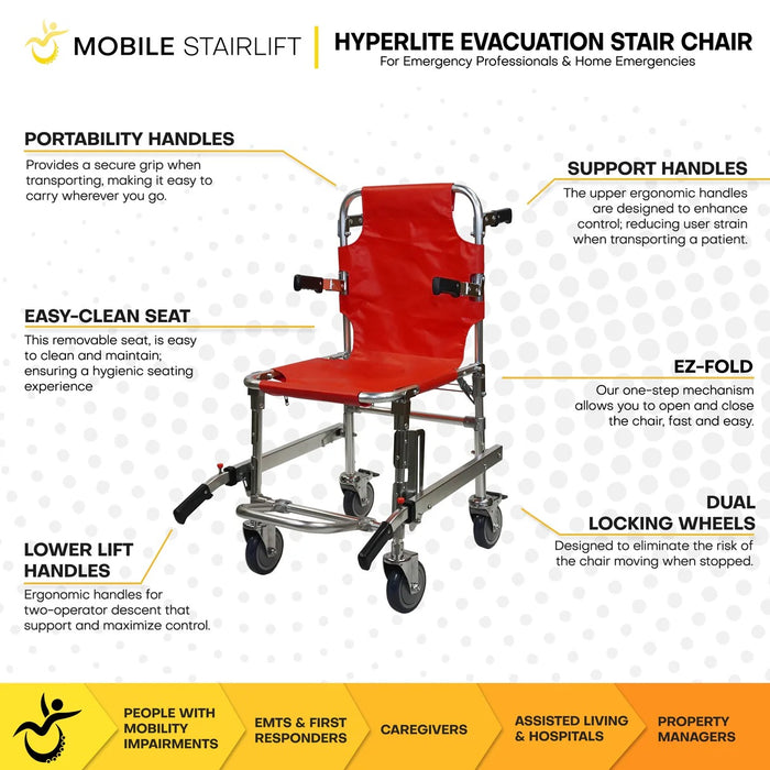 Mobile StarLift - HyperLite Stair Chair, Lightweight Emergency Evacuation Solution