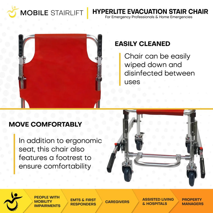 Mobile StarLift - HyperLite Stair Chair, Lightweight Emergency Evacuation Solution