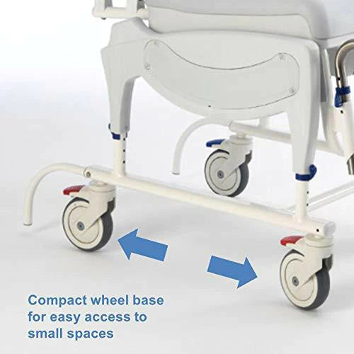 Invacare Aquatec Ocean Ergo Dual VIP Premium Mobile Shower and Commode Chair - OCEANERGODUALVIP