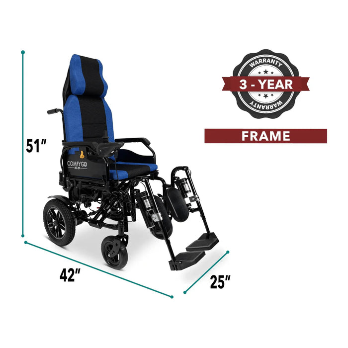 ComfyGo - X-9 Remote Controlled Electric Wheelchair With Automatic Recline