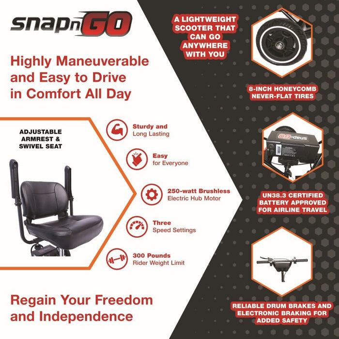 SNAPnGO - Mobility Scooter Deluxe Edition