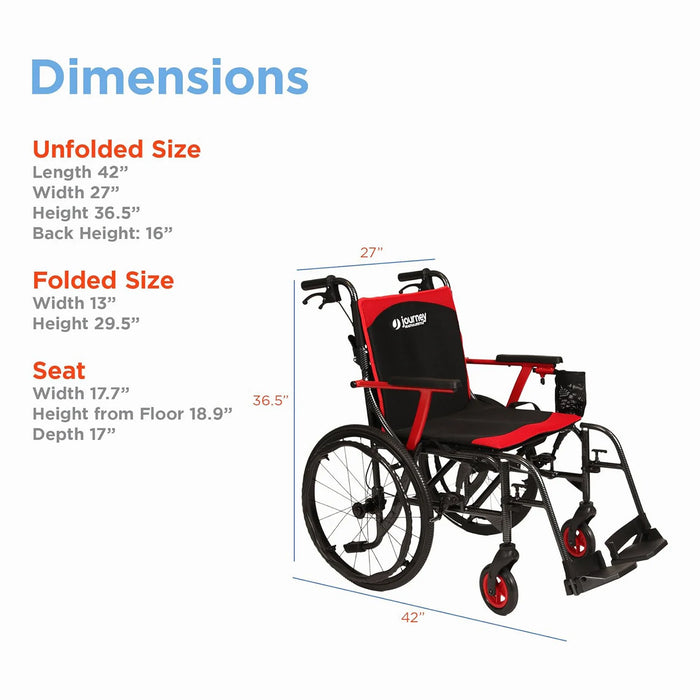 Journey Health & Lifestyle - So Lite C2 Super Lightweight Folding Wheelchair by Journey Health