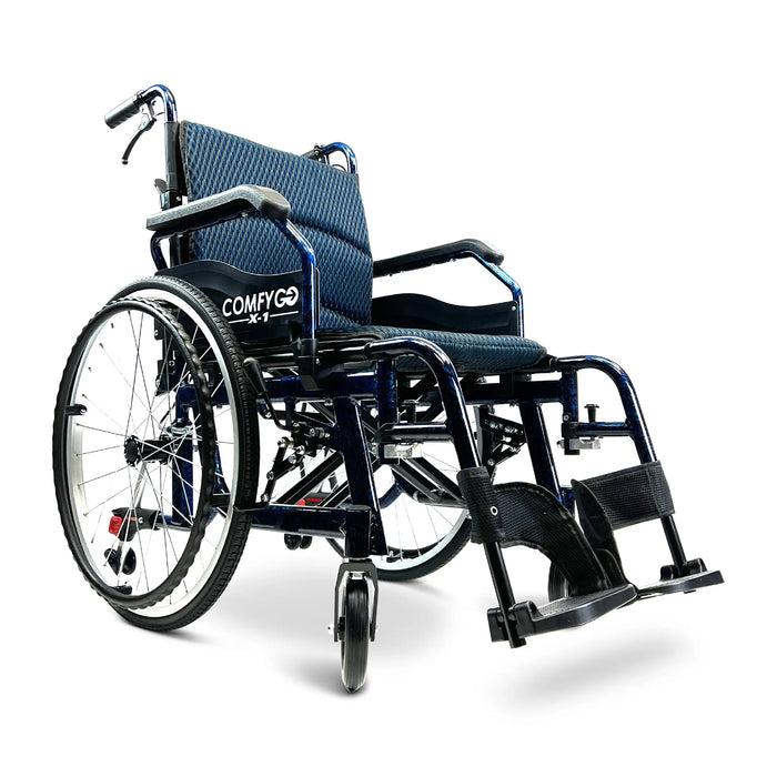 ComfyGO - X-1 Lightweight Manual Wheelchair with Quick-Detach Wheels