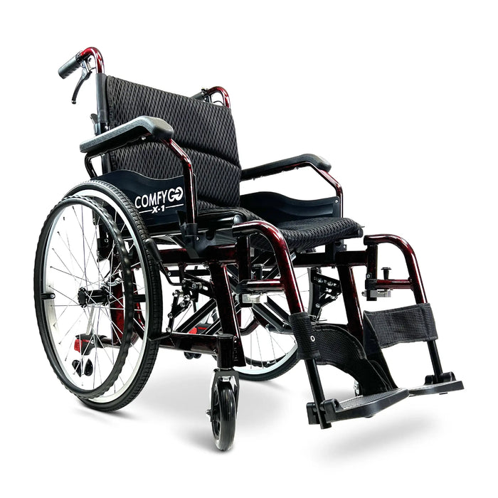 ComfyGO - X-1 Lightweight Manual Wheelchair with Quick-Detach Wheels