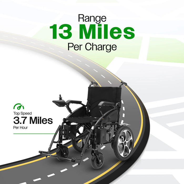 Culver Mobility - ARTEMIS Folding Lightweight Electric Wheelchairs 265lbs -500W- 13Miles