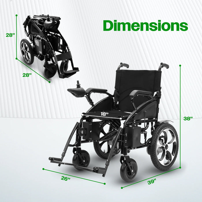 Culver Mobility - ARTEMIS Folding Lightweight Electric Wheelchairs 265lbs -500W- 13Miles