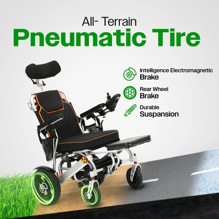 Culver Mobility - PANTHER Electric Wheelchair for Adults, All Terrain Foldable Wheelchairs