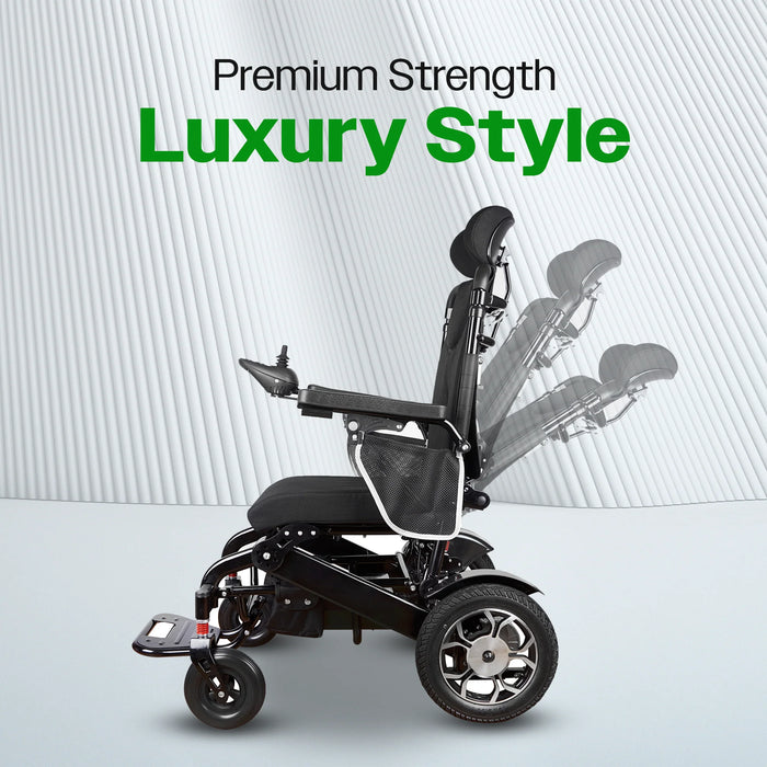 Culver Mobility - SHAWK Reclining Folding Electric Wheelchair 500W Motor,330 lbs-13 miles