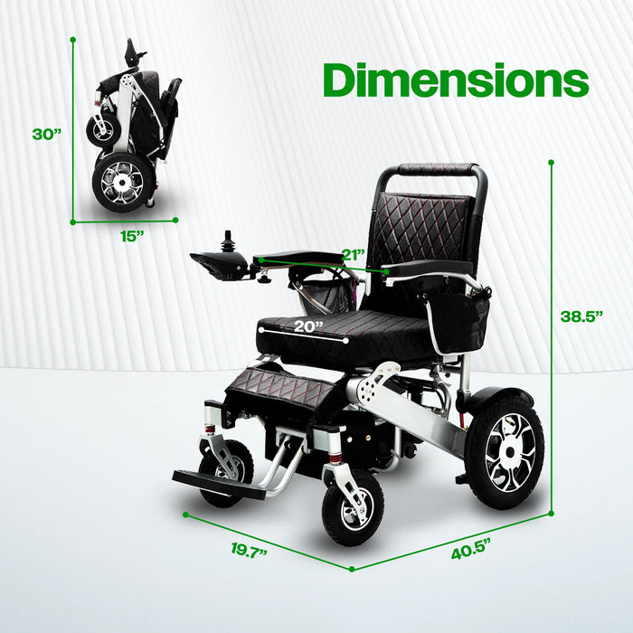 Culver Mobility - WOLF Folding Electric Wheelchair 330 lbs-500W-13 Miles
