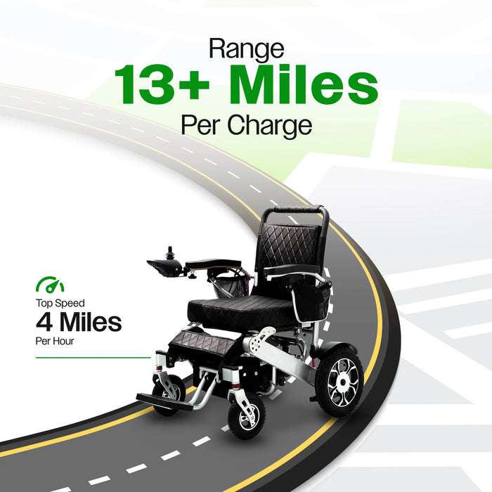 Culver Mobility - WOLF Folding Electric Wheelchair 330 lbs-500W-13 Miles