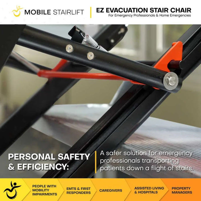 Mobile StairLift - EZ Evacuation Stair Chair, Lightweight Emergency Rescue Solution