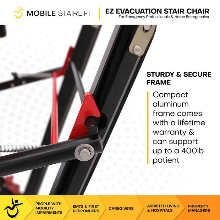 Mobile StairLift - EZ Evacuation Stair Chair, Lightweight Emergency Rescue Solution