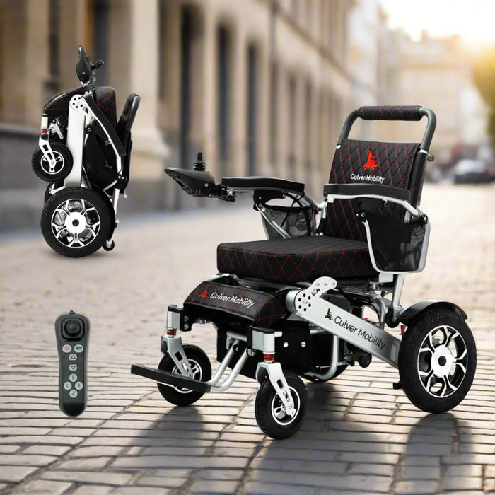 Culver Mobility - WOLF Folding Electric Wheelchair 330 lbs-500W-13 Miles