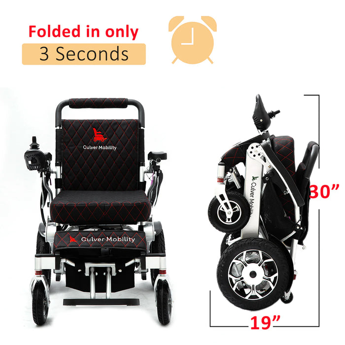Culver Mobility - WOLF Folding Electric Wheelchair 330 lbs-500W-13 Miles
