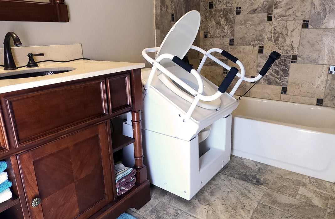 Throne Buttler - Powered Lift Toilet Chair Standard Toilet Seat
