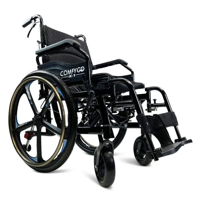 ComfyGO - X-1 Lightweight Manual Wheelchair with Quick-Detach Wheels