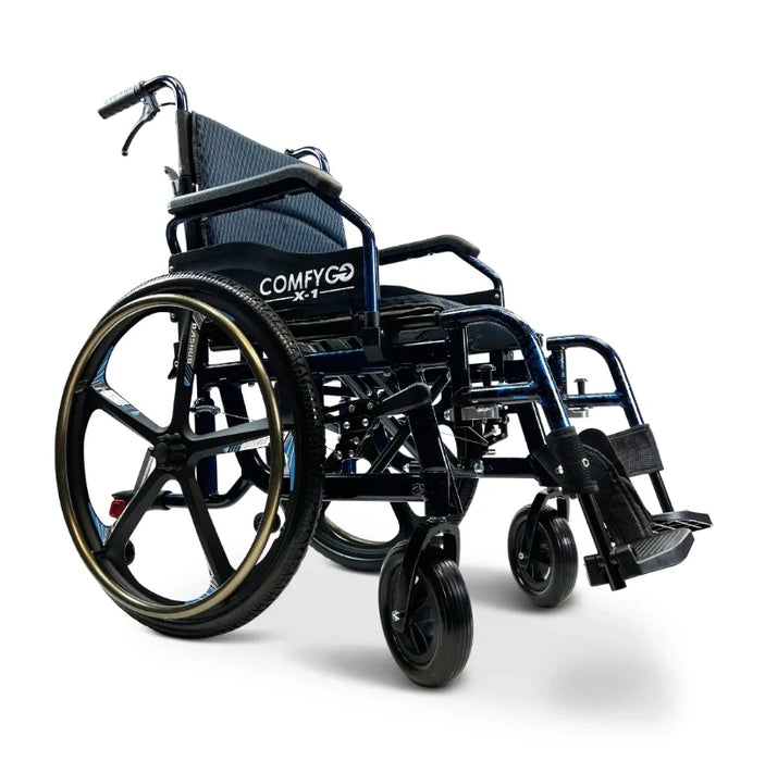 ComfyGO - X-1 Lightweight Manual Wheelchair with Quick-Detach Wheels